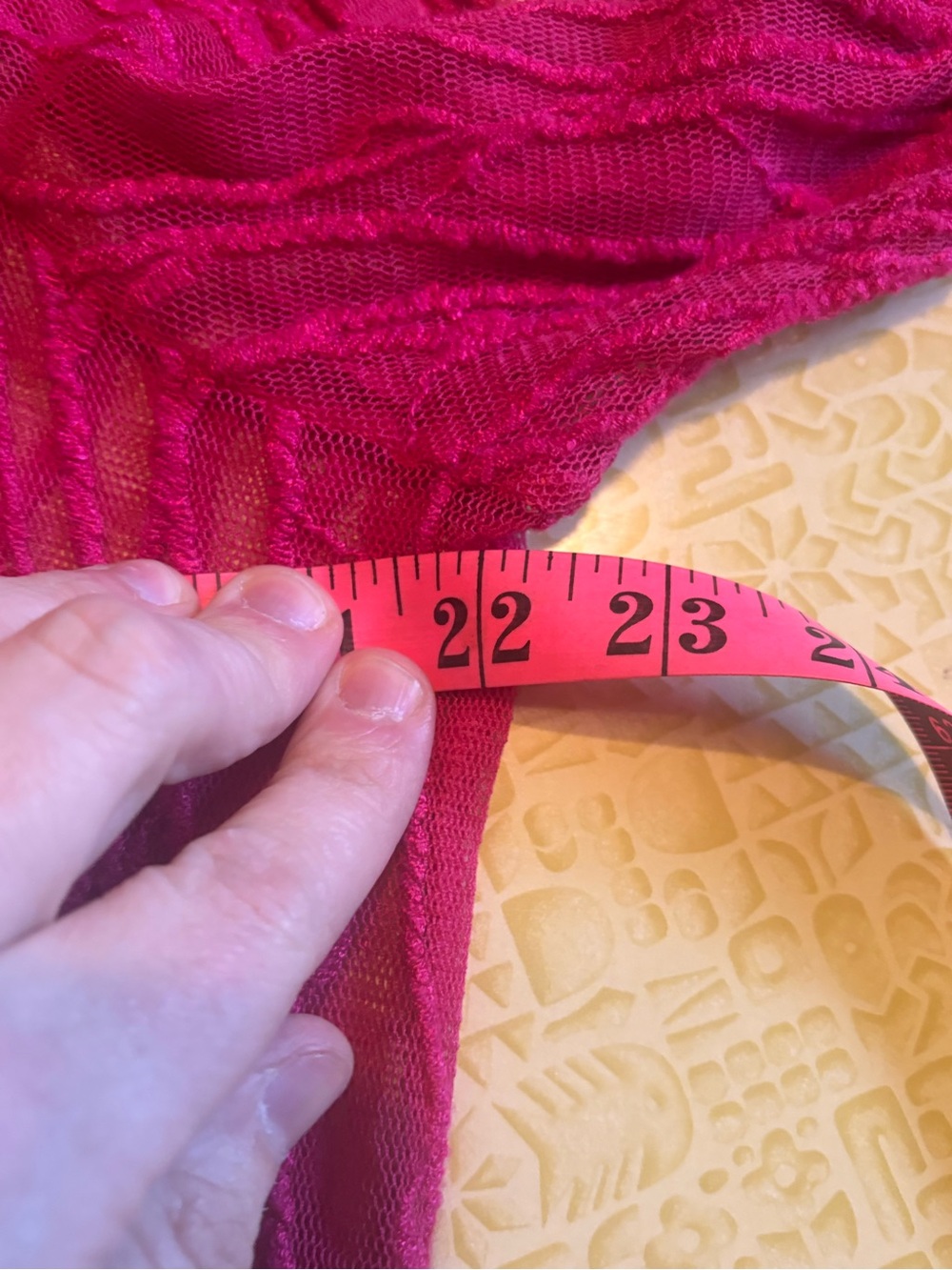 Vintage Sheer Crinkle Button-Top in Fuchsia - Picture 8 of 10